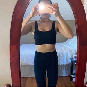 Set Active Black Sports Bra